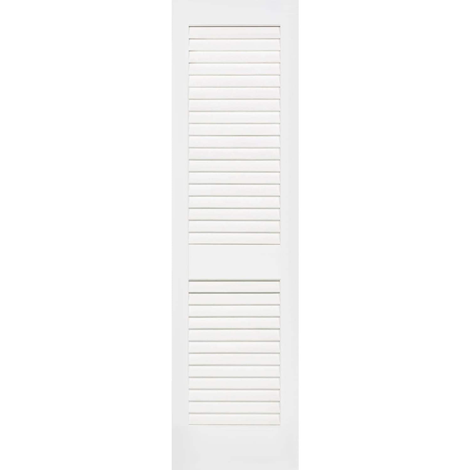 Kimberly Bay Plantation Louver-Louver Solid Core Primed White Interior Door Slab 80 in. x 18 in.