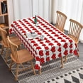 thumbnail image 5 of Valentines''s Day Rectangle Tablecloth 60x84inch Love Red Heart Polyester Waterproof Table Cloth Outdoor Table Cover for Dining Table Buffet Parties and Camping, Red, 5 of 5