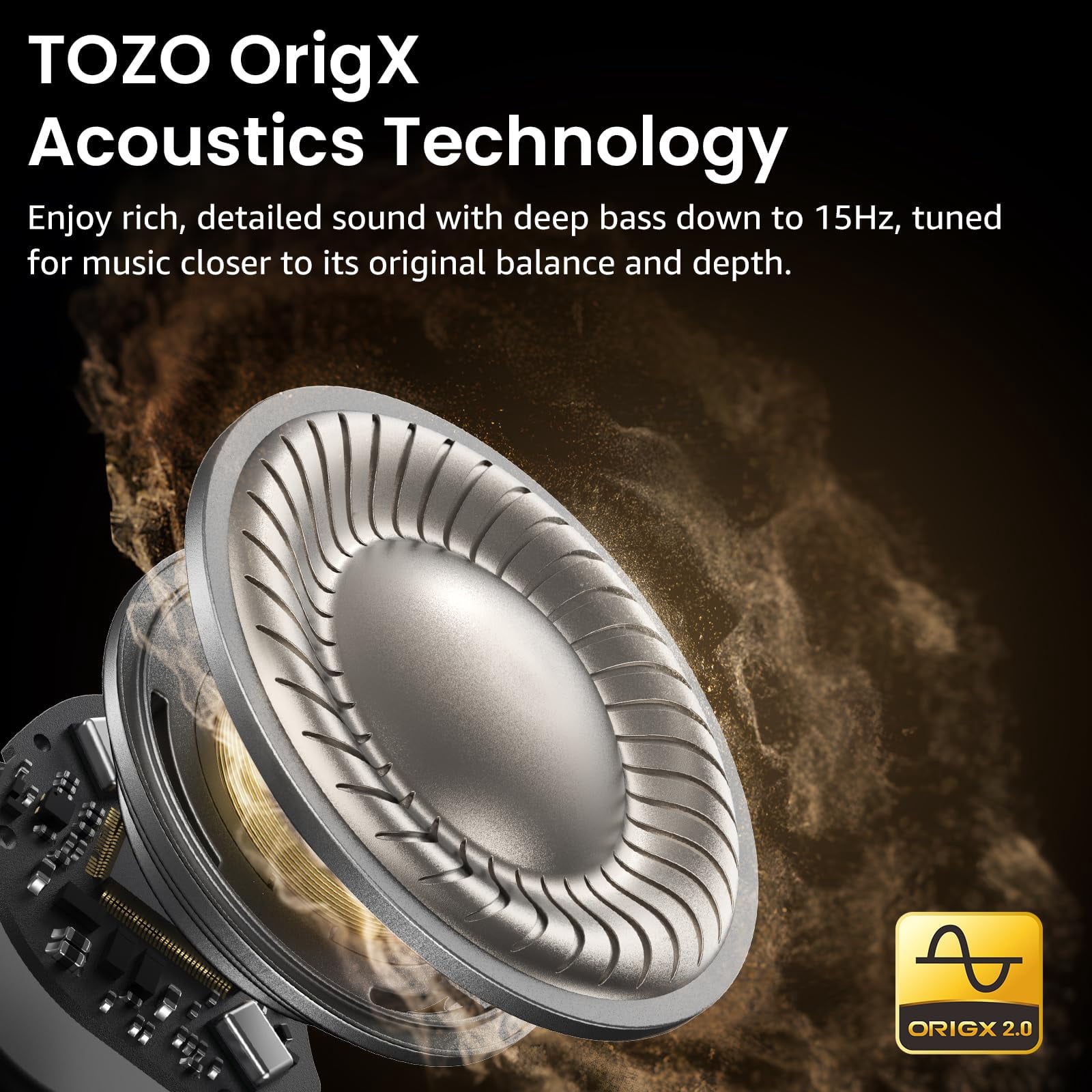 TOZO NC9 Hybrid Active Noise Cancelling Wireless Earbuds, 6 Mics ENC Clear Call, 60H Play, IPX8 Waterproof, Stereo Bass, APP-32EQ, LED Display, Light Green