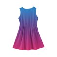 thumbnail image 4 of LTTVQM Girls Dress Casual Gradient Sundress Cute Sleeveless Midi Dresses Vacation Crew Neck Summer Dresses Blue 9-10 Years, 4 of 5