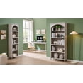 thumbnail image 3 of Aitjunz Tall Arched Bookcase, 5-Tier Narrow Bookshelf with Open Display Shelves for Living Room, Light Gray, 3 of 6