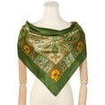 thumbnail image 2 of INSPIRAR CHIC Mujeres Pañuelo de Satén Cuadrado 35" Gran Pañuelo de Paisley Simétrico de Seda para el Cabello, Envoltura para Dormir, Bandanas 90x90cm Verde, 2 of 6