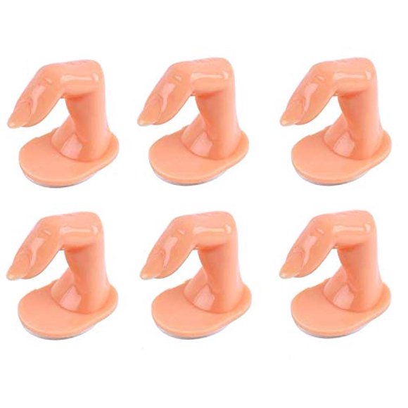 LASSUM 6PCS Práctica Modelo de práctica de Dedo Falso para Mano Nail Art Training Display Decoración Herramienta