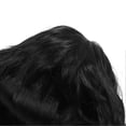 thumbnail image 3 of Perruque courte noire respirante, cheveux synthétiques duveteux et élégants, postiche pour hommes et femmes, 3 of 4