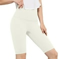 thumbnail image 1 of Hukapapa Pantalones cortos de ciclismo de cintura alta para mujer Pantalones cortos de entrenamiento para correr Peach hip Fitness Pantalones cortos de yoga de cintura alta, blanco,, 1 of 6
