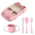 thumbnail image 1 of Come With Cutlery And Cup， Car Shaped Tableware Set For Kitchen And Dining Table Car Dinner Tray Fiber For Boys And Girls With Separate Plates Cutlery And Water Cup Light Table Runner Set Kitchen, 1 of 4