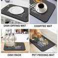 thumbnail image 4 of Premium Coffee Mat 19.5x12in, Super Absorbent, Hide-Stain, Anti-Slip, Perfect Countertop Accessory, Coffee Drying Mat Ideal Under Coffee Machine & Kitchen Dish Drying Mat, 4 of 7