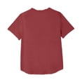 thumbnail image 4 of BUWTTER Men's T Shirts Solid Color V Neck Short Sleeve Summer Beach Vacation Comfortable Casaul Shirts for Men Brick Red S, 4 of 5