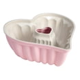 thumbnail image 1 of Paris Hilton Heart Shaped Fluted Cake Pan Cast Aluminum with Clean Ceramic Nonstick Bakeware Dishwasher Safe Made without PFAS PFOA PFOS & PFTE 9-Inch Pink, 1 of 5