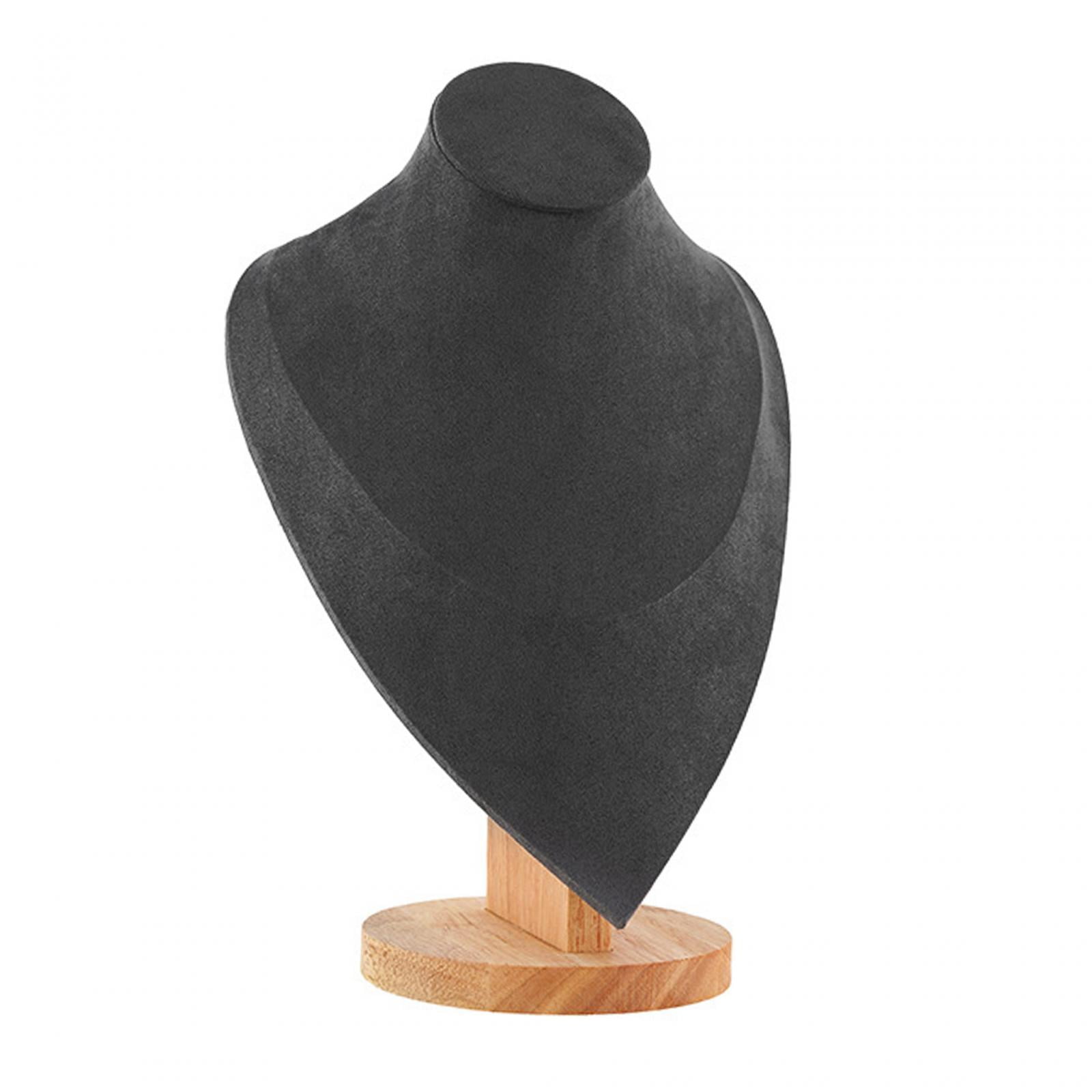 Jewelry Display Mannequin Bust Chain Bust Stand Scratchproof with Base Model Necklace Display Stand for Retail Stores Dresser 12.6x18x28cm