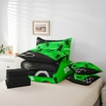 thumbnail image 4 of Erosebridal Teens Basketball Bedding Sets Twin Size, Green Comforter Sets with Sheets, Modern Ball Sports Decor, Reversible 7pcs, 4 of 6