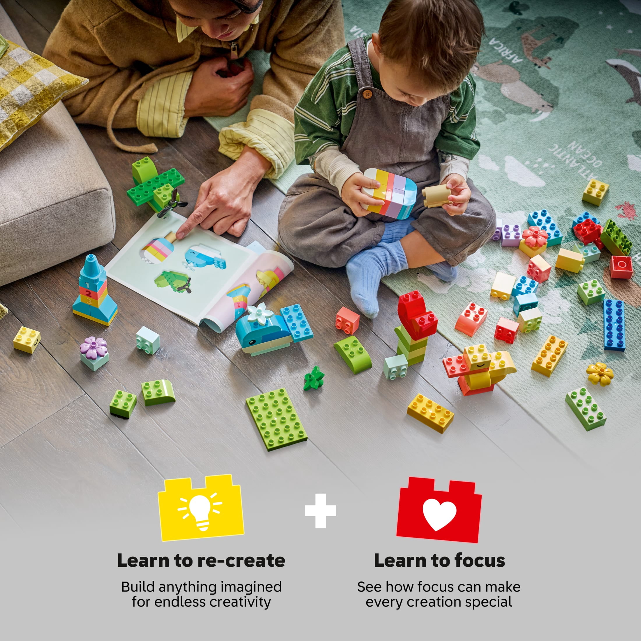 LEGO DUPLO Classic Colorful Creative Box - Educational Building Toy for Toddlers, Ages 1.5+ - Learning Toy for Boys & Girls - Gift for Birthdays - 10479