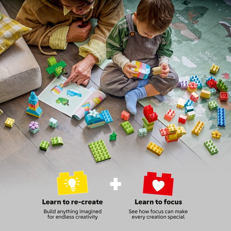 LEGO DUPLO Classic Colorful Creative Box, 80pc, Multicolor, Big
