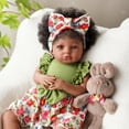 thumbnail image 3 of BABESIDE Reborn Dolls Black -20Inch -Soft cloth Body & Curls -Dolls African American Dolls Cloth Body with Gift Box for Kids, 3 of 7