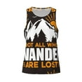 thumbnail image 4 of Xecao Not All Who Wander Are Lost4 Men's Tank Top Workout Quick Dry Sleeveless Gym Jogging Muscle Shirts Summer Swim Beach Tops, 4 of 9