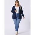 thumbnail image 3 of DARING DIVA Women's Plus Size Classic Cardigan Sweaters 4X Dark Blue, 3 of 6