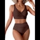 thumbnail image 2 of Conjunto de Bikini con Falda de Baño para Mujer, Color Café, Talla L, 2 of 7