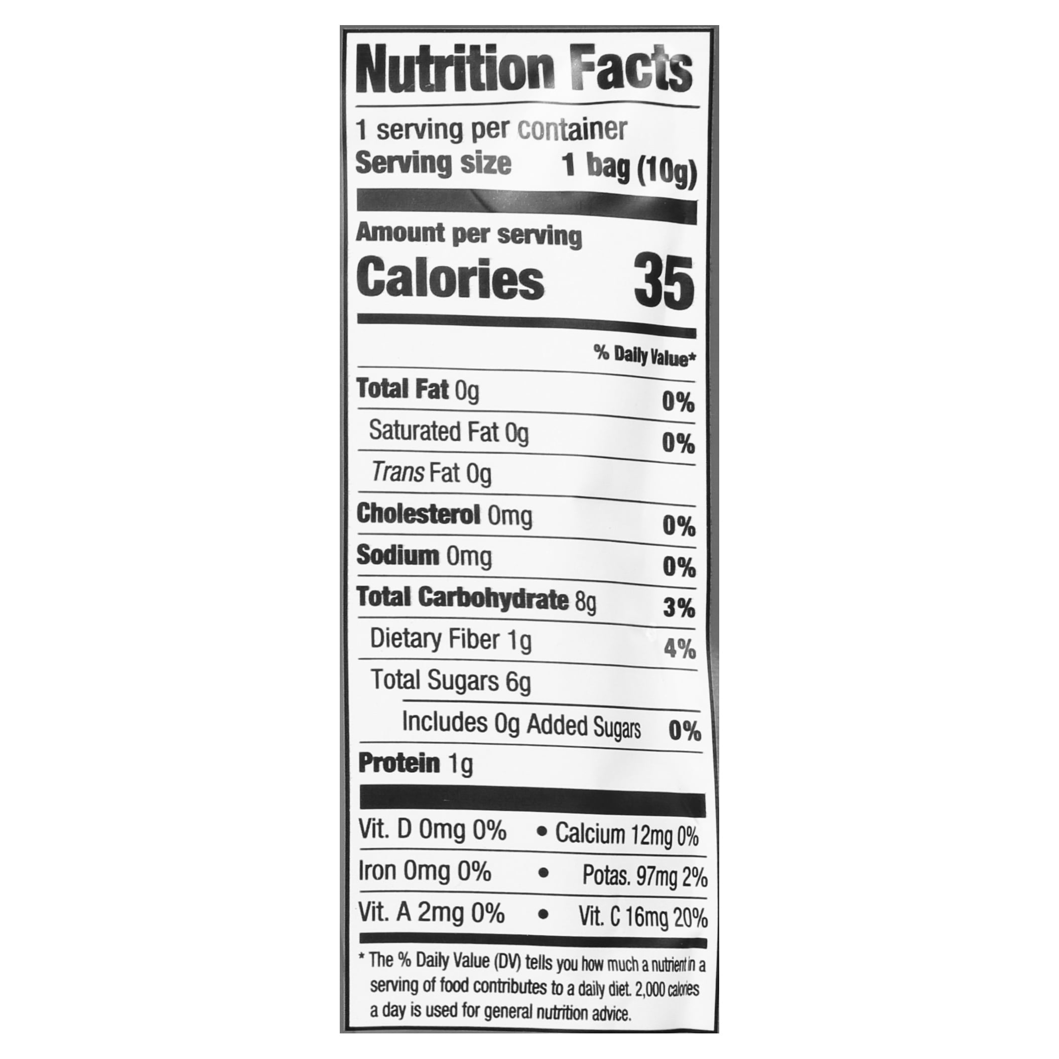 Crispy Green Crispy Fruit 100 FreezeDried Tangerine, 0.35 OZ