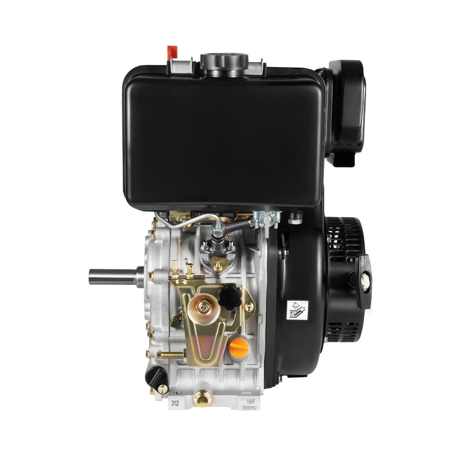 10HP 406cc 4-stroke Tiller Diesel Engine Single Cylinder Motor Air Cooling 186F