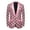 Pink, variant on Sequins Jackets Mens Shiny Blazer Party Wedding Banquet Blazer Prom Tuxedo Silver
