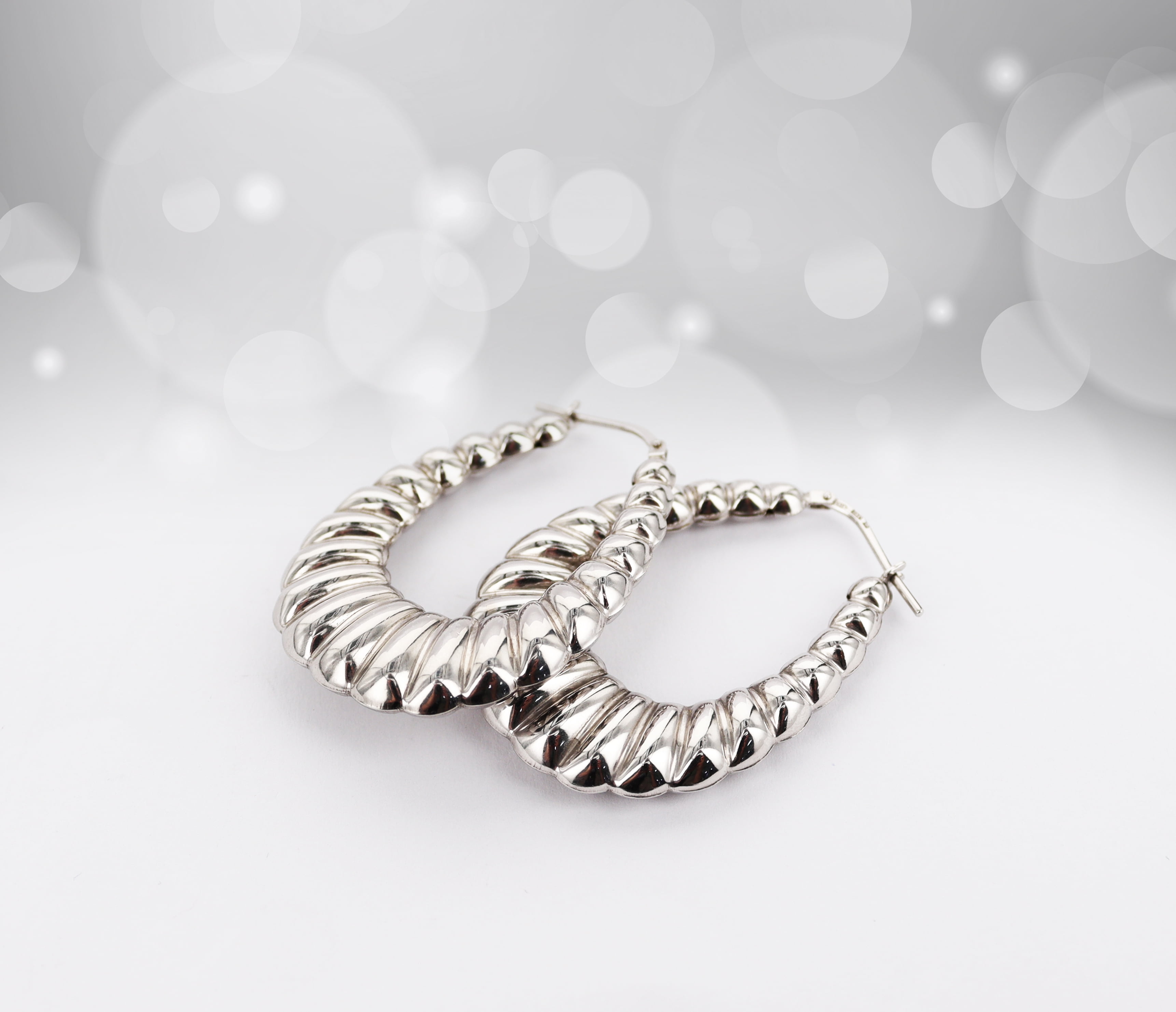 JHUMKI Sterling silver gemstone hoop earrings at ₹3450 | Azilaa