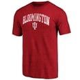 thumbnail image 2 of Men's Crimson Indiana Hoosiers Arched City Tri-Blend T-Shirt, 2 of 3