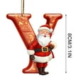 thumbnail image 3 of Luoshdecor 26 Letter Ornaments Christmas Tree Decoration,Acrylic Personalized Santa Claus Initial Letter Decor for Tree DIY Craft Christmas Fireplace Party(Y), 3 of 7