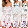 thumbnail image 4 of Bovxnpu Womens Pajama Sets Collared Neck Sleeveless Cami Top 2 Piece Short Pants Casual Pajama Loungewear, 4 of 9