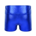 thumbnail image 2 of TSSOE Big Girls' Metallic High Waist Ballet Jazz Dance Booty Shorts Gymnastics Sports Tumbling Workout Legging Royal Blue 16, 2 of 5
