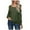 Army Green, variant on Ashirexll Winter Sweaters Pullover Sweaters for Women Button Neck Tops Off Shoulder Long Sleeve Knit Pullover Sweater Casual