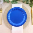 thumbnail image 5 of Balsa Circle 25 Royal Blue Geometric Round 9" Metallic Disposable Dinner Paper Plates Tableware, 5 of 7