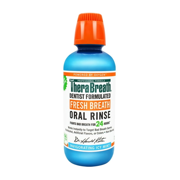 TheraBreath Kosher AlcoholFree Mouthwash, Icy Mint