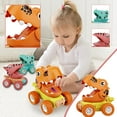 thumbnail image 3 of Gallickan Dinosaur Car Toys for Toddlers 1-3, Pull Back Car Baby Dinosaur Truck Cars, Press and Go Car Toys for Kids Boys Girls Christmas Birthday Gifts, H, 3 of 4