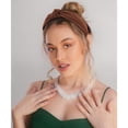 thumbnail image 4 of ZOUYUE 4PCS Knotted Headbands - Non Slip Wide Fashion Head Bands for Women and Girls - Black and White Top Knot Accessories, 4 of 8