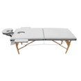 thumbnail image 2 of Cama De Masaje Portatil 2 Secciones Madera Y Vinil Blanca 185x60 cm 1703-BL Kingsman Multimport 1703-BL, 2 of 7
