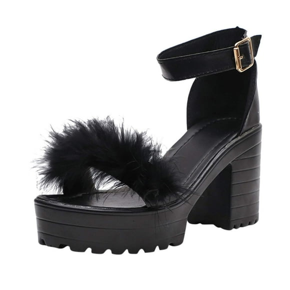 Womens Chunky Heels Open Toe Sexy Platform Comfy Casual Shoes Comfortable Sandals