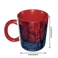 thumbnail image 3 of Red Blue Dark Coffee Mug Fun Custom Ceramic Mugs 11oz Red, 3 of 5