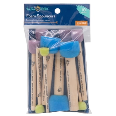 Hello Hobby Foam Multi-Color Spouncers Art and Craft Variety 10pc Set