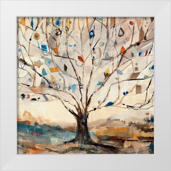 Maas, Jodi 26x26 White Modern Wood Framed Museum Art Print Titled - Merkaba Tree