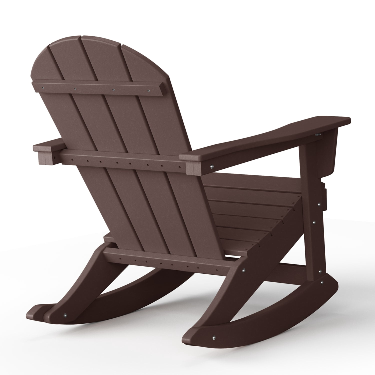 WestinTrends Malibu Outdoor Patio Porch Rocking Adirondack Chair, Dark Brown