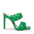 thumbnail image 2 of Steve Madden Kenley Green High Stiletto Heel Open Rounded Toe Heeled Sandals (Green, 8.5), 2 of 5