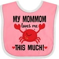 thumbnail image 3 of Inktastic Mommom Loves Me Grandson Boys or Girls Baby Bib, 3 of 4