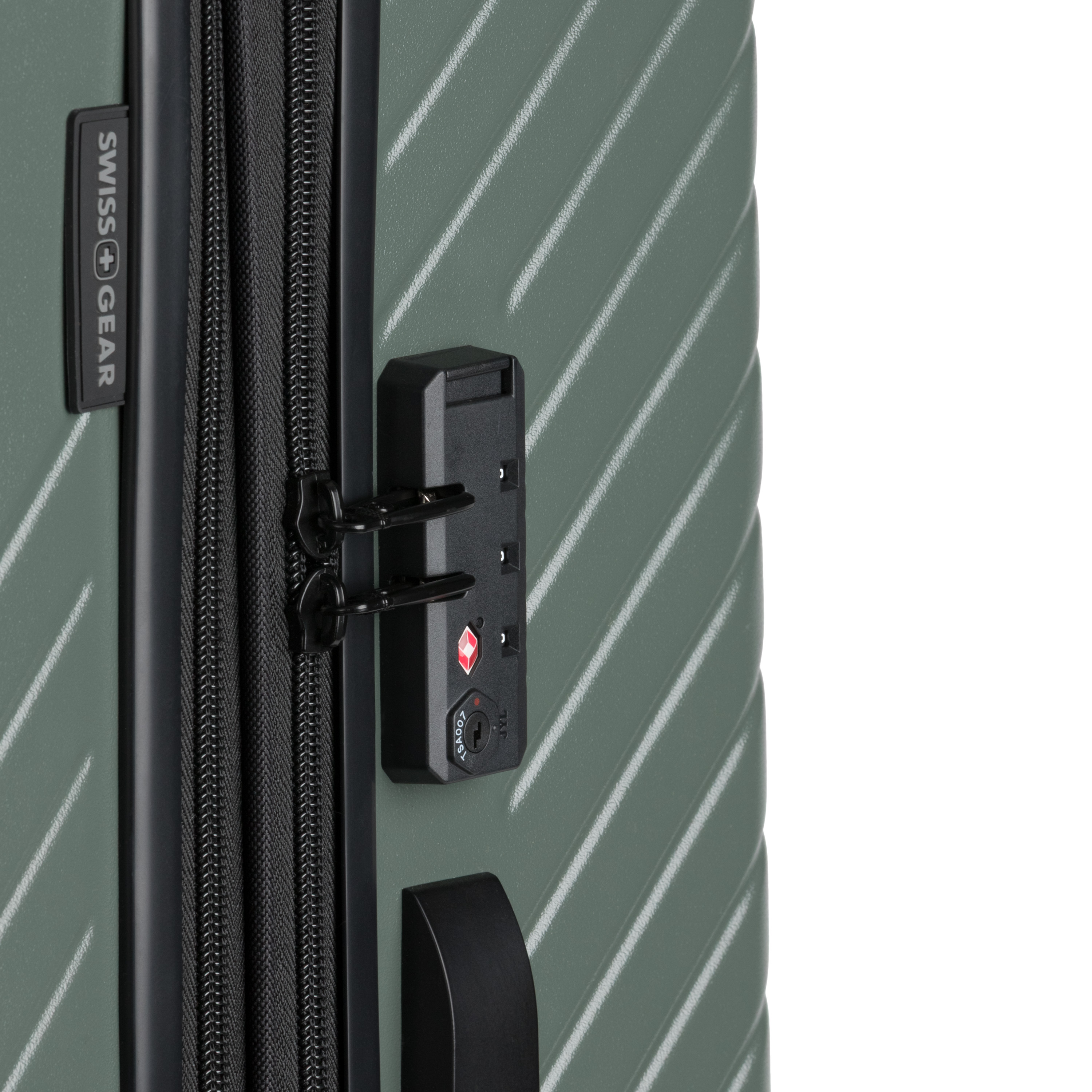 SWISSGEAR Edge Hardside Large Checked Spinner, Thyme Green