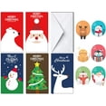 thumbnail image 1 of KIDPAR 90Pcs Christmas Card Money Holder Set in 5 Holiday Cute Festive Designs, 30 Christmas Greeting Cards Holders, 30 Envelopes and 30 Cute To From Stickers, 1 of 7