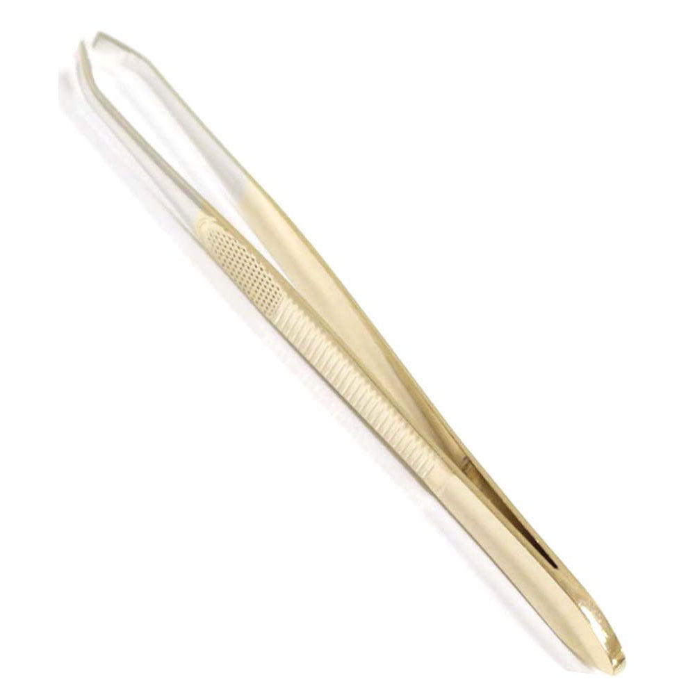 3 Inch Gold Straight Edge Tweezers (Pack of 2) CARE28602Z0286