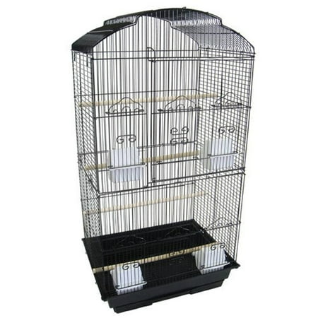 Ymlgroup 6804 3 by 8" Bar Spacing Tall Shall Top Small Bird Cage - 18"x14" in Black