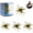 Gold 2.36", variant on 4Pcs Sea Urchin Bait, Realistic Fuzzy Dice Fishing Lure, Floating TPR Swimbait with Reflective Stars, Urchin Baits for Bass Fishing, Dice Bait for Drop Shot Wacky Neko Rig Finesse, Slow Sinking