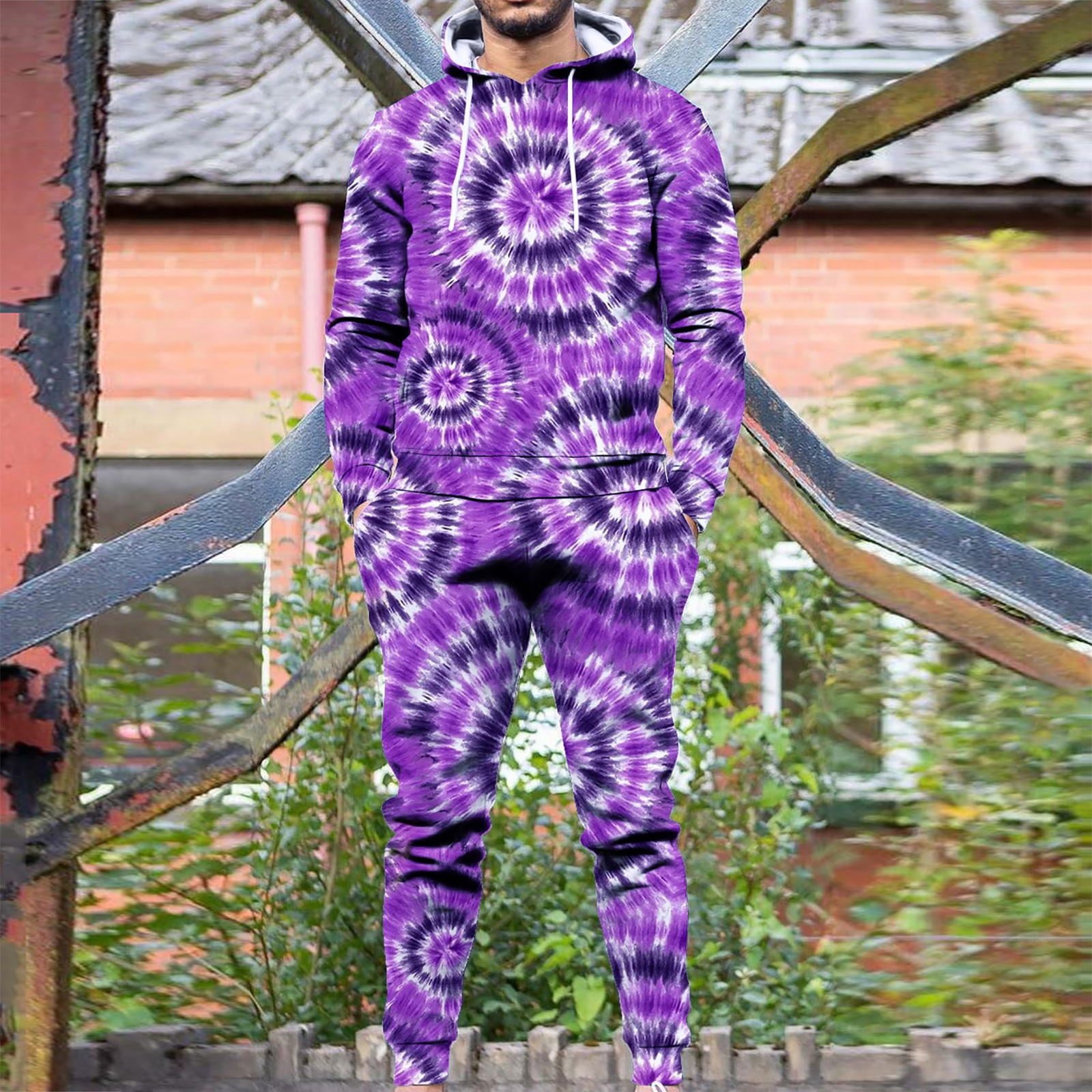 Men Pants Clearance Sale Men'S Trends LongSleeved Trousers TieDye Two