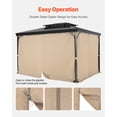 thumbnail image 4 of VEVOR Rideau d'Intimité pour Pavillon 10 Pieds x 10 Pieds x 6,7 Pieds Rideaux de Pavillon Imperméables Kaki, 4 of 9
