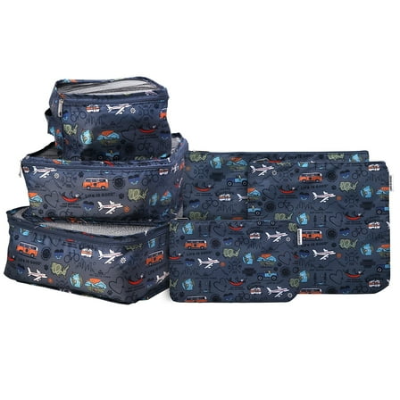 Life is Good 6-Piece Polyester Packing Cube Set Multicolored (LNPC0001)